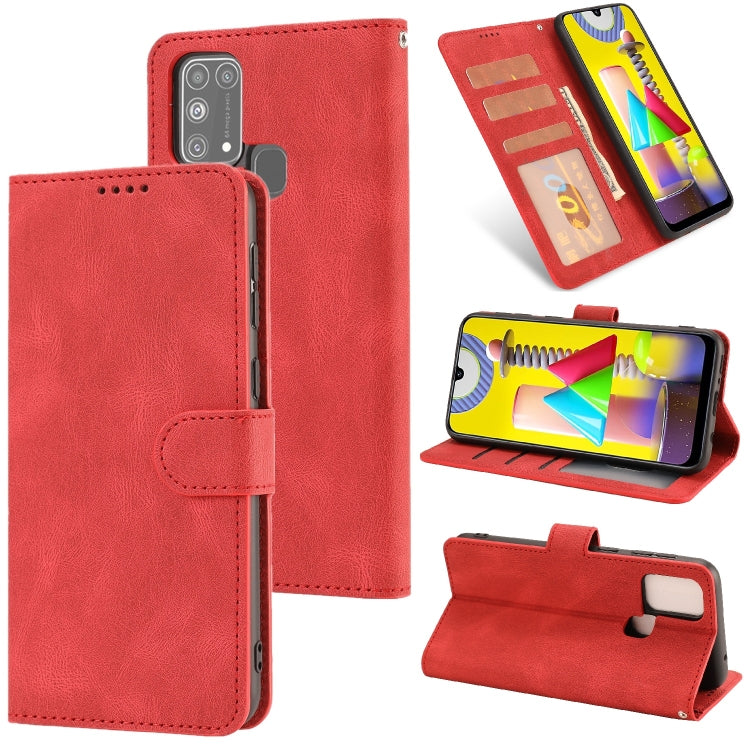 For Samsung Galaxy M31 Fantasy Classic Skin-feel Calfskin Texture Magnetic Buckle Horizontal Flip PU Leather Case with Holder & Card Slot & Wallet