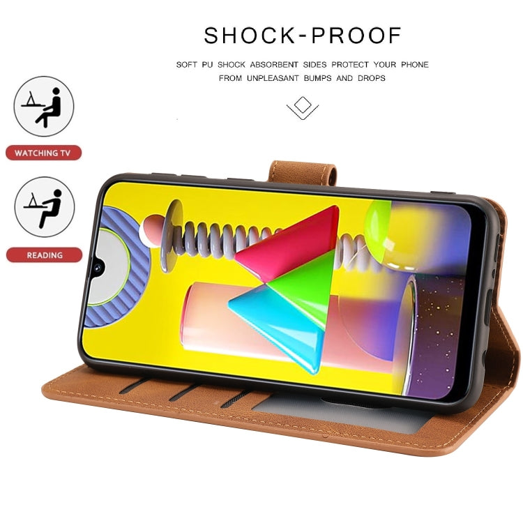 For Samsung Galaxy M31 Fantasy Classic Skin-feel Calfskin Texture Magnetic Buckle Horizontal Flip PU Leather Case with Holder & Card Slot & Wallet