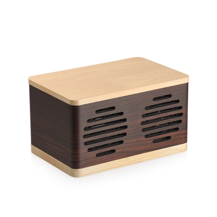 D70 QI Standard Subwoofer Wooden Bluetooth 4.2 Speaker, Support TF Card & 3.5mm AUX Yellow