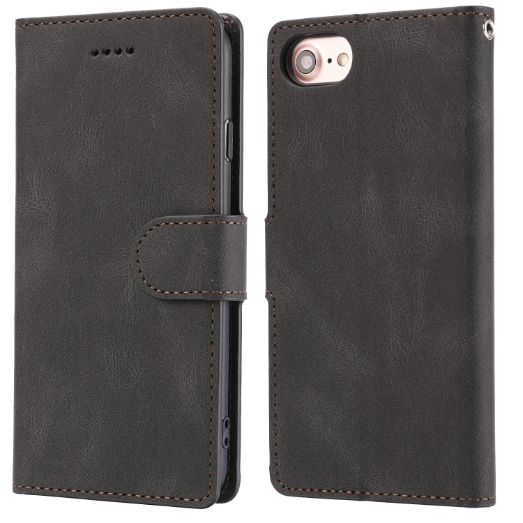 For iPhone SE 2022 / SE 2020 / 8 / 7 Fantasy Classic Skin-feel Calfskin Texture Magnetic Buckle Horizontal Flip PU Leather Case with Holder & Card Slot & Wallet