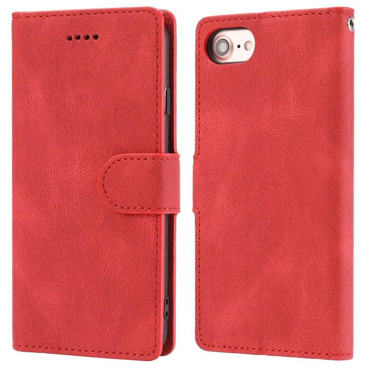 For iPhone SE 2022 / SE 2020 / 8 / 7 Fantasy Classic Skin-feel Calfskin Texture Magnetic Buckle Horizontal Flip PU Leather Case with Holder & Card Slot & Wallet