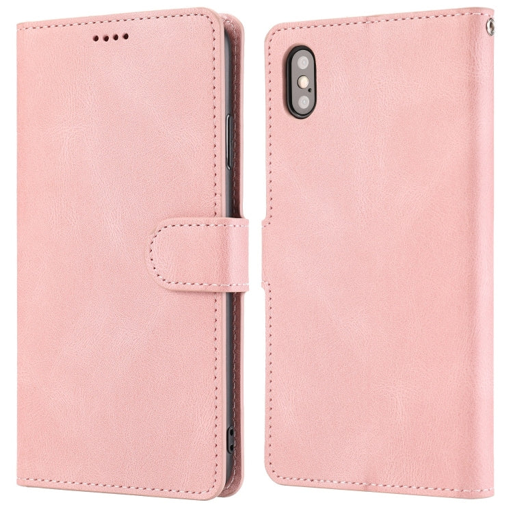 For iPhone X / XS Fantasy Classic Skin-feel Calfskin Texture Magnetic Buckle Horizontal Flip PU Leather Case with Holder & Card Slot & Wallet