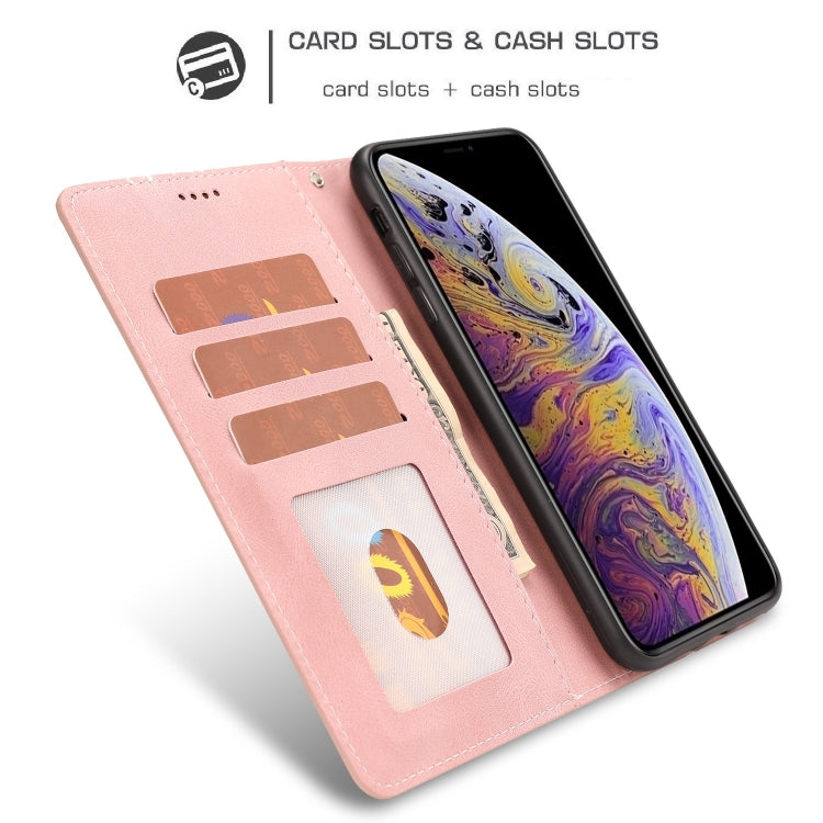 For iPhone X / XS Fantasy Classic Skin-feel Calfskin Texture Magnetic Buckle Horizontal Flip PU Leather Case with Holder & Card Slot & Wallet