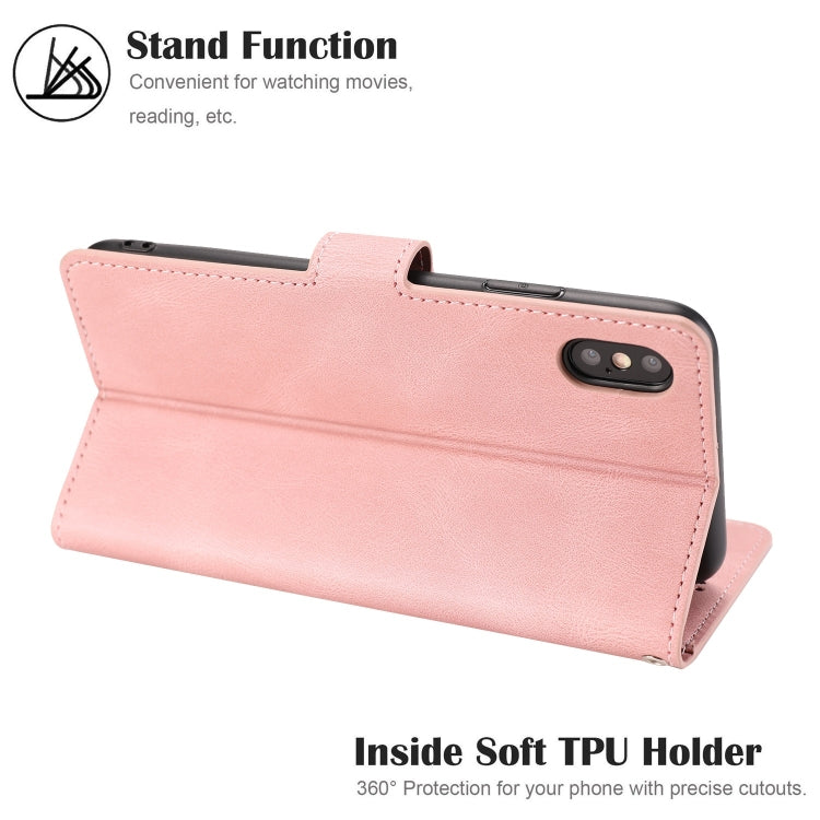 For iPhone X / XS Fantasy Classic Skin-feel Calfskin Texture Magnetic Buckle Horizontal Flip PU Leather Case with Holder & Card Slot & Wallet
