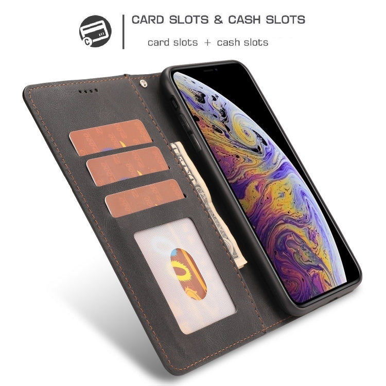 For iPhone X / XS Fantasy Classic Skin-feel Calfskin Texture Magnetic Buckle Horizontal Flip PU Leather Case with Holder & Card Slot & Wallet