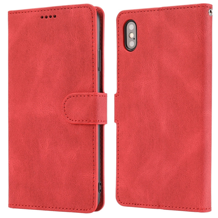 For iPhone X / XS Fantasy Classic Skin-feel Calfskin Texture Magnetic Buckle Horizontal Flip PU Leather Case with Holder & Card Slot & Wallet