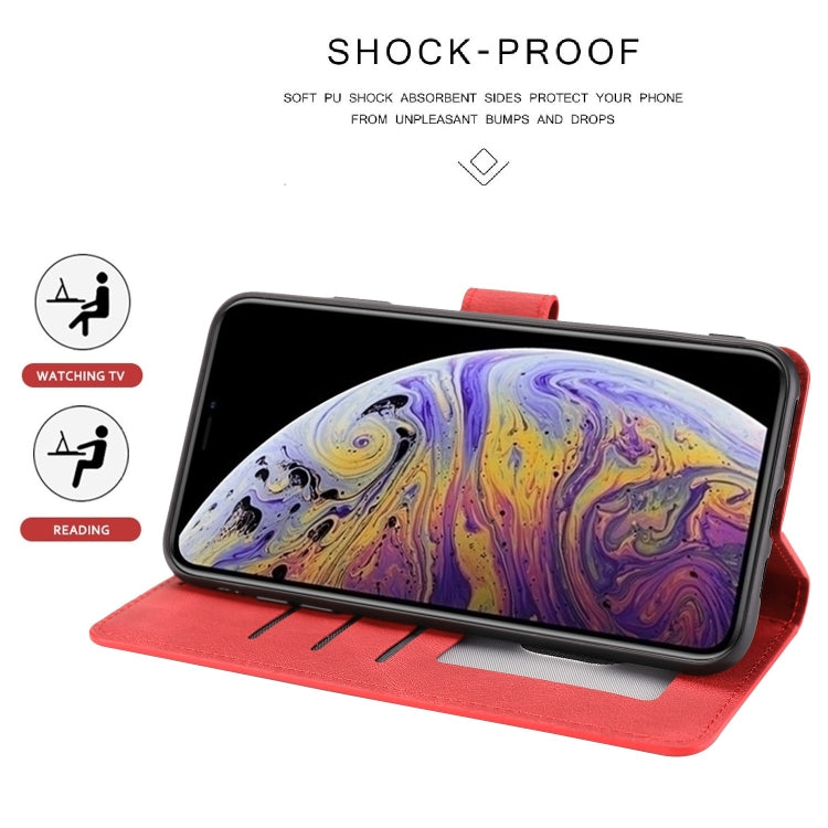 For iPhone X / XS Fantasy Classic Skin-feel Calfskin Texture Magnetic Buckle Horizontal Flip PU Leather Case with Holder & Card Slot & Wallet