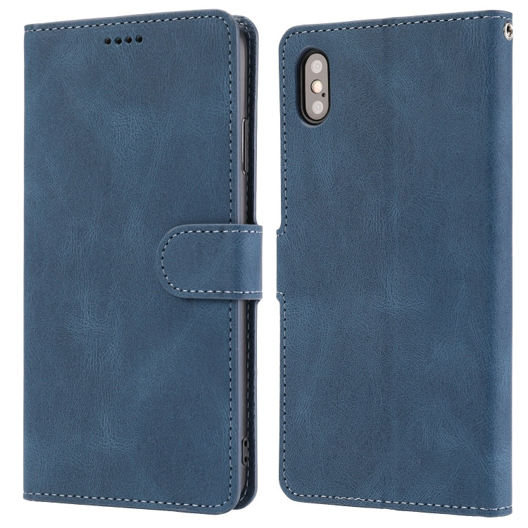 For iPhone X / XS Fantasy Classic Skin-feel Calfskin Texture Magnetic Buckle Horizontal Flip PU Leather Case with Holder & Card Slot & Wallet