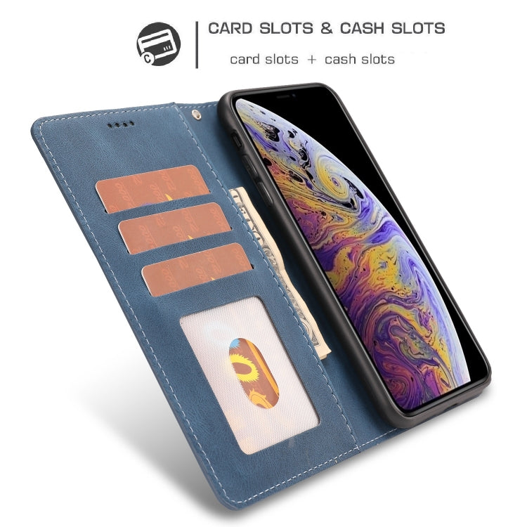 For iPhone X / XS Fantasy Classic Skin-feel Calfskin Texture Magnetic Buckle Horizontal Flip PU Leather Case with Holder & Card Slot & Wallet