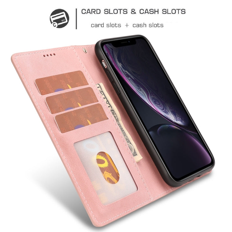 For iPhone XR Fantasy Classic Skin-feel Calfskin Texture Magnetic Buckle Horizontal Flip PU Leather Case with Holder & Card Slot & Wallet