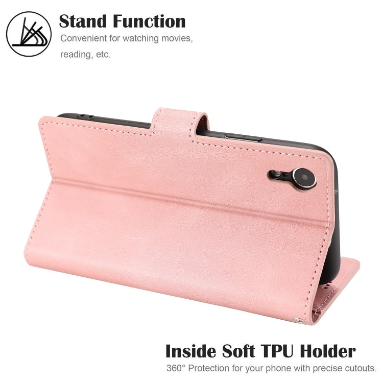 For iPhone XR Fantasy Classic Skin-feel Calfskin Texture Magnetic Buckle Horizontal Flip PU Leather Case with Holder & Card Slot & Wallet