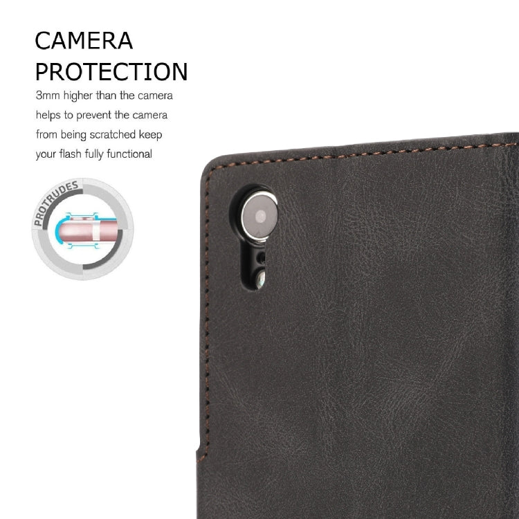 For iPhone XR Fantasy Classic Skin-feel Calfskin Texture Magnetic Buckle Horizontal Flip PU Leather Case with Holder & Card Slot & Wallet