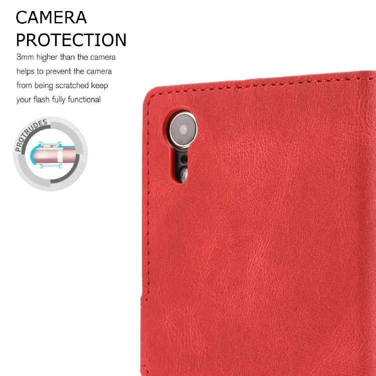 For iPhone XR Fantasy Classic Skin-feel Calfskin Texture Magnetic Buckle Horizontal Flip PU Leather Case with Holder & Card Slot & Wallet