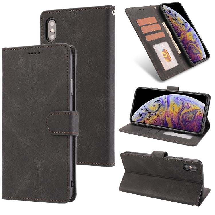 For iPhone XS Max Fantasy Classic Skin-feel Calfskin Texture Magnetic Buckle Horizontal Flip PU Leather Case with Holder & Card Slot & Wallet