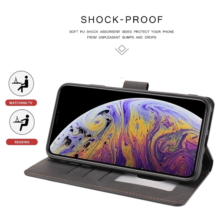 For iPhone XS Max Fantasy Classic Skin-feel Calfskin Texture Magnetic Buckle Horizontal Flip PU Leather Case with Holder & Card Slot & Wallet