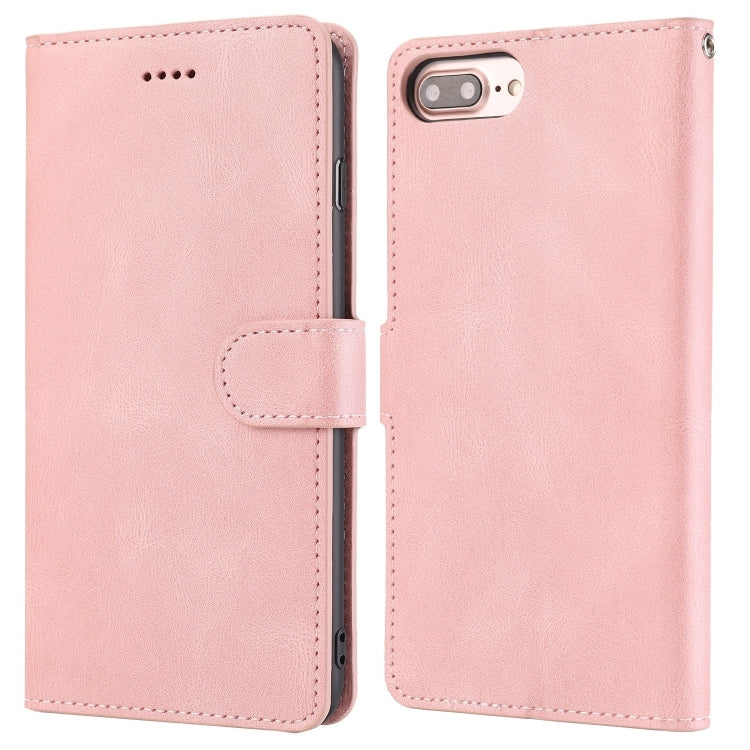 Fantasy Classic Skin-feel Calfskin Texture Magnetic Buckle Horizontal Flip PU Leather Case with Holder & Card Slot & Wallet For iPhone 8 Plus / 7 Plus