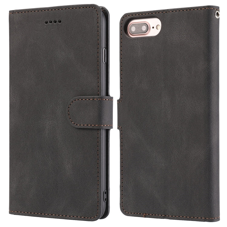 Fantasy Classic Skin-feel Calfskin Texture Magnetic Buckle Horizontal Flip PU Leather Case with Holder & Card Slot & Wallet For iPhone 8 Plus / 7 Plus