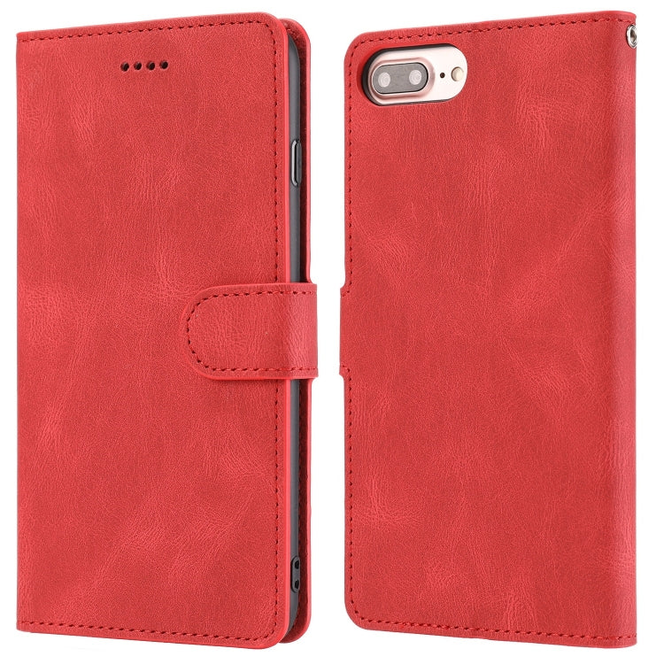 Fantasy Classic Skin-feel Calfskin Texture Magnetic Buckle Horizontal Flip PU Leather Case with Holder & Card Slot & Wallet For iPhone 8 Plus / 7 Plus