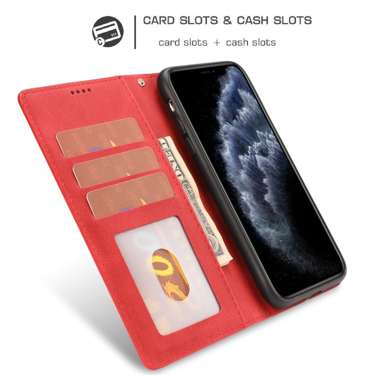 For iPhone 12 mini Fantasy Classic Skin-feel Calfskin Texture Magnetic Buckle Horizontal Flip PU Leather Case with Holder & Card Slot & Wallet