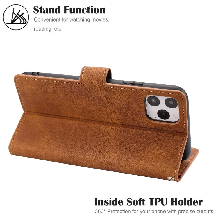 For iPhone 12 mini Fantasy Classic Skin-feel Calfskin Texture Magnetic Buckle Horizontal Flip PU Leather Case with Holder & Card Slot & Wallet