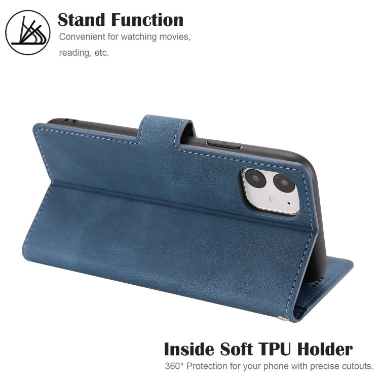 For iPhone 11 Fantasy Classic Skin-feel Calfskin Texture Magnetic Buckle Horizontal Flip PU Leather Case with Holder & Card Slot & Wallet