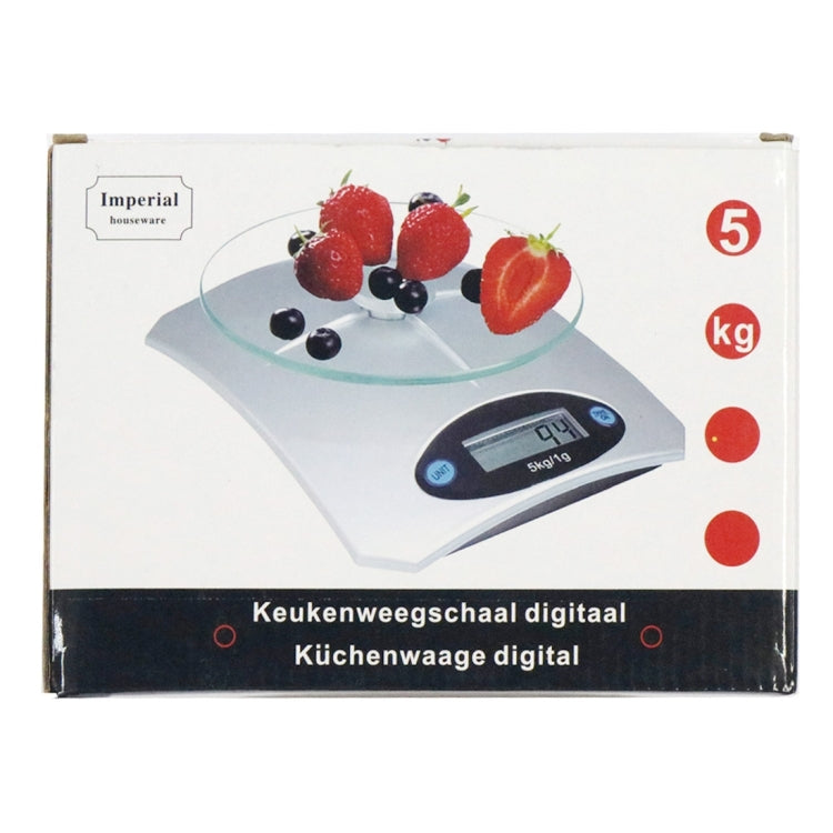 QE-5 5000g x 1g Digital Electronic Kitchen Cooking Gram Scale, Measuring Fruit / Food Weight