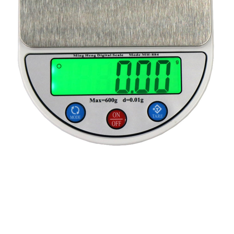 MH-884 600g x 0.01g High Accuracy Digital Electronic Portable Kitchen Scale Balance Device with 3.5 inch LCD Screen