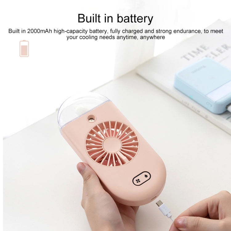BD-BS1 Handheld Mini Humidifier Spray USB Cooling Fan (Green)
