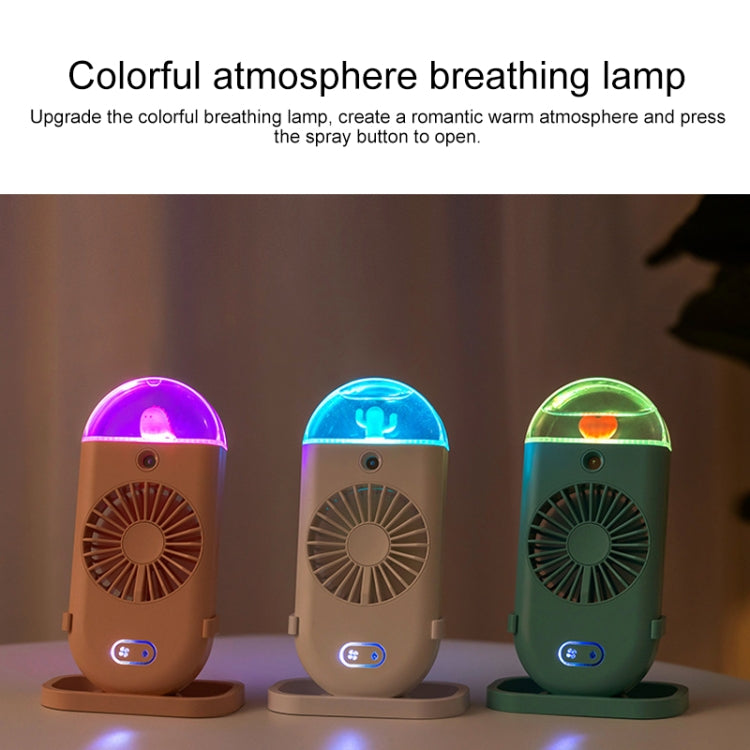 BD-BS1 Handheld Mini Humidifier Spray USB Cooling Fan (Green)