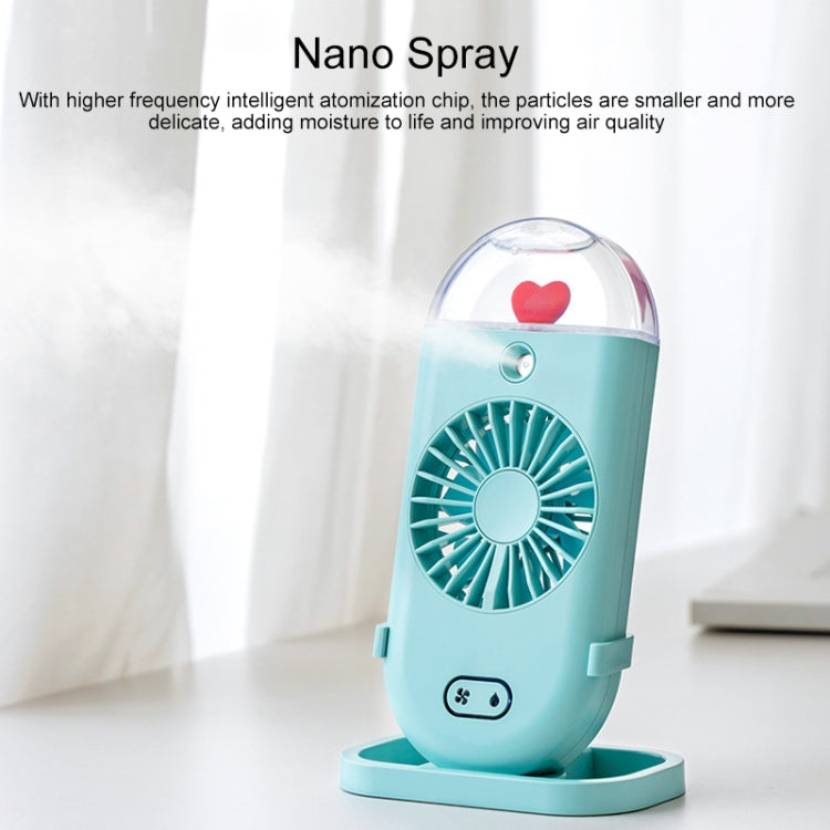 BD-BS1 Handheld Mini Humidifier Spray USB Cooling Fan (Green)