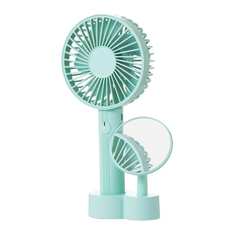 P8 Detachable Handheld Charging Fan with Makeup Mirror (Green)