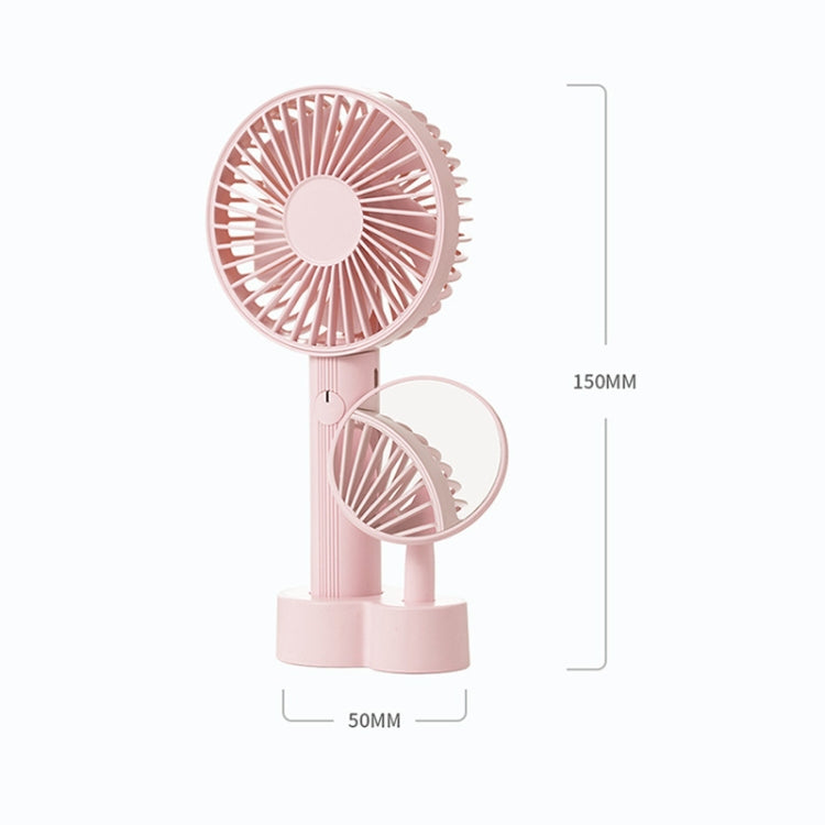 P8 Detachable Handheld Charging Fan with Makeup Mirror (Green)