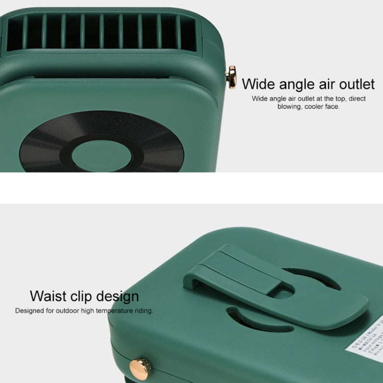 BD-D26 Retro Phonograph Leafless Hanging Neck Fan USB Charging Desktop Fan