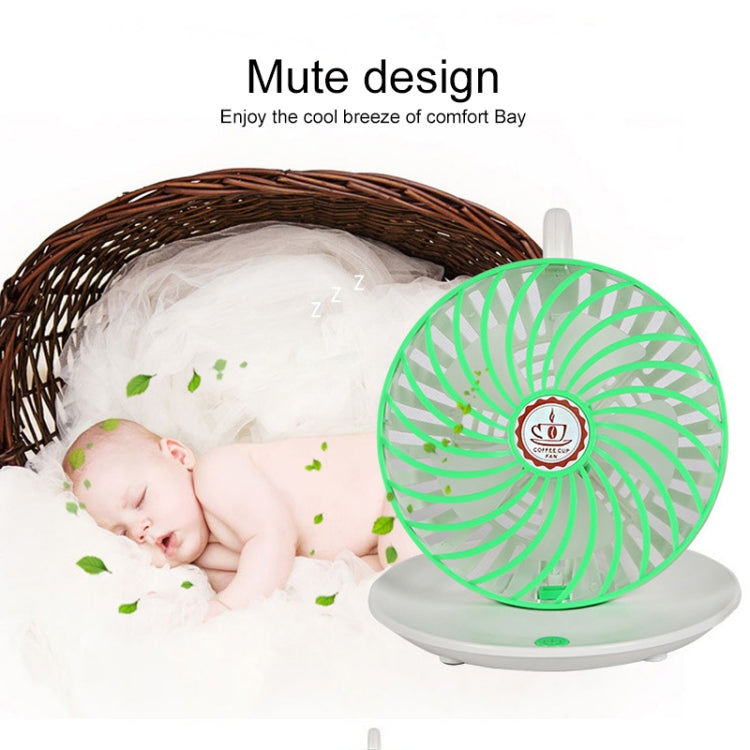 BD-03 Coffee Cup Shape USB Charging Fan