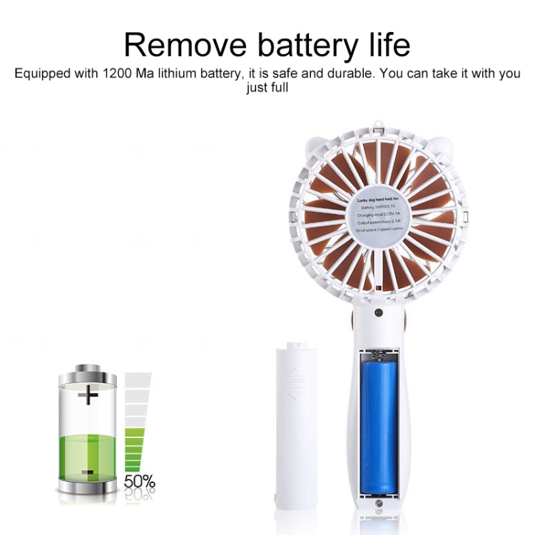 BD-1803 Happy Bear Handheld USB Fan (Blue)