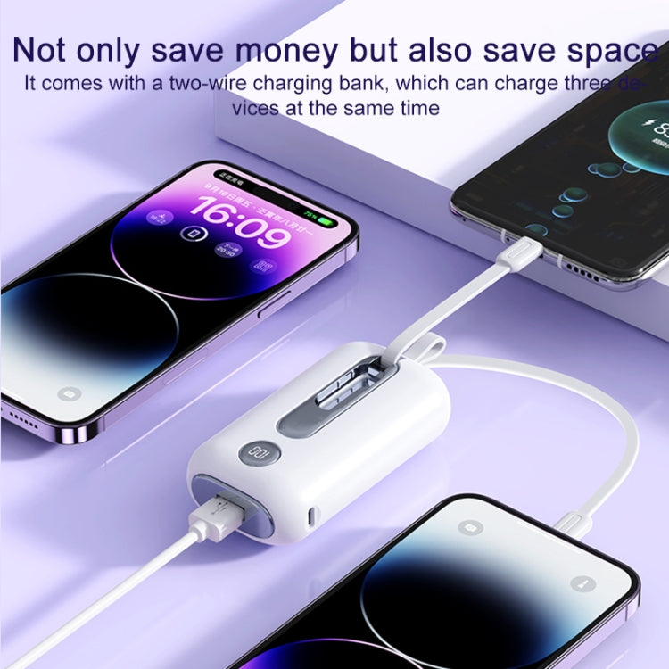 2 in 1 Portable Handheld Small Fan 10000mAh Fast Charge Power Bank