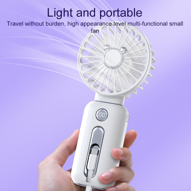 2 in 1 Portable Handheld Small Fan 10000mAh Fast Charge Power Bank