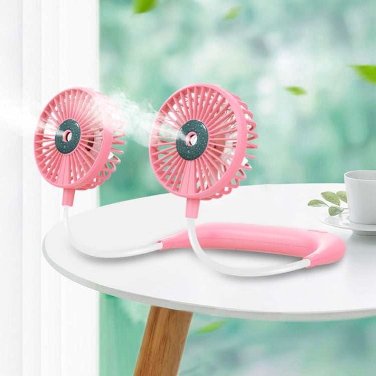 Lazy Hanging Neck Spray Fan USB Charging Outdoor Sports Portable Folding Mini Fan