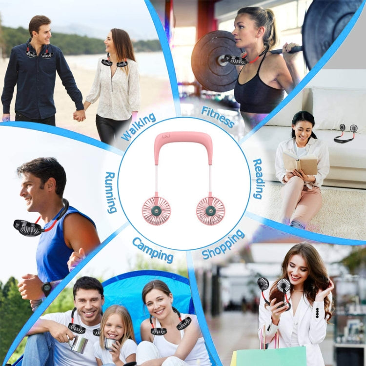Lazy Hanging Neck Spray Fan USB Charging Outdoor Sports Portable Folding Mini Fan