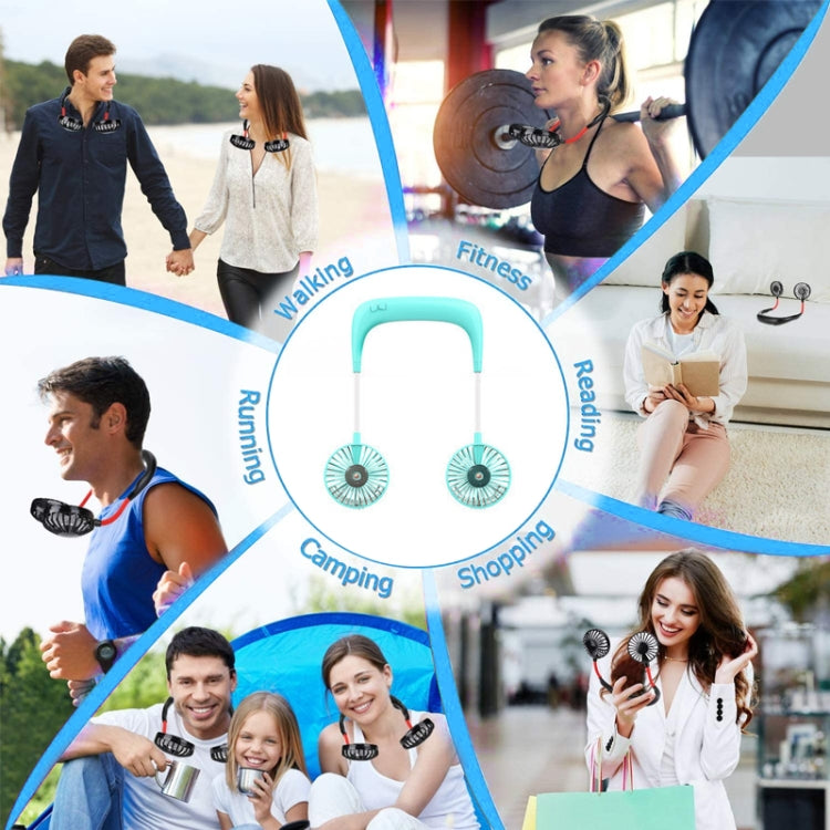 Lazy Hanging Neck Spray Fan USB Charging Outdoor Sports Portable Folding Mini Fan