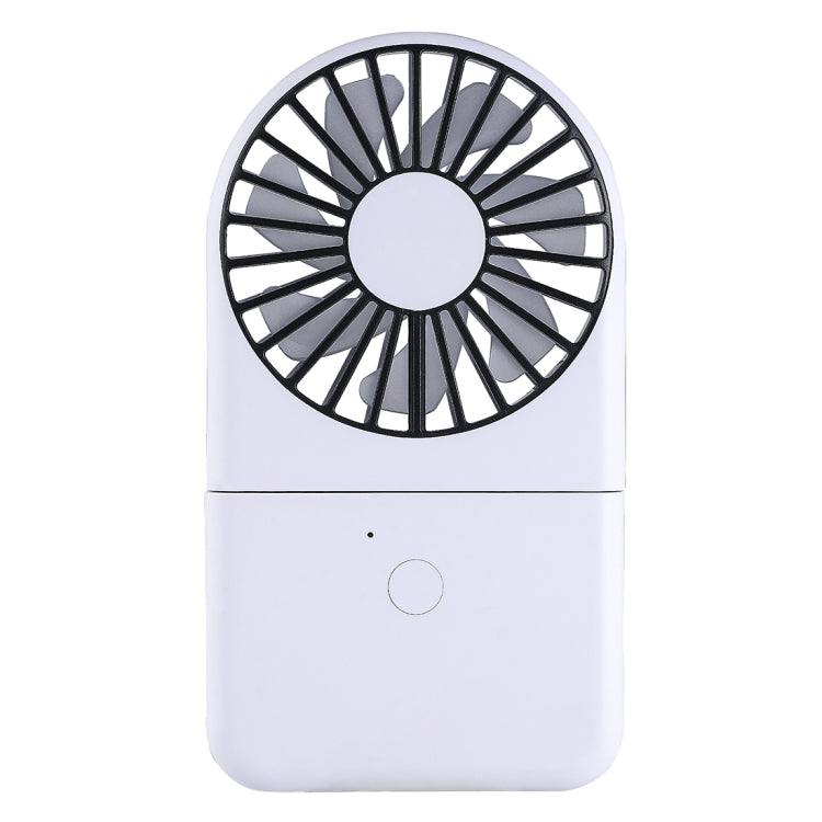 QD-F1 Mini Folding Neck Powerbank Electric Fan, with 3 Speed Control(White)