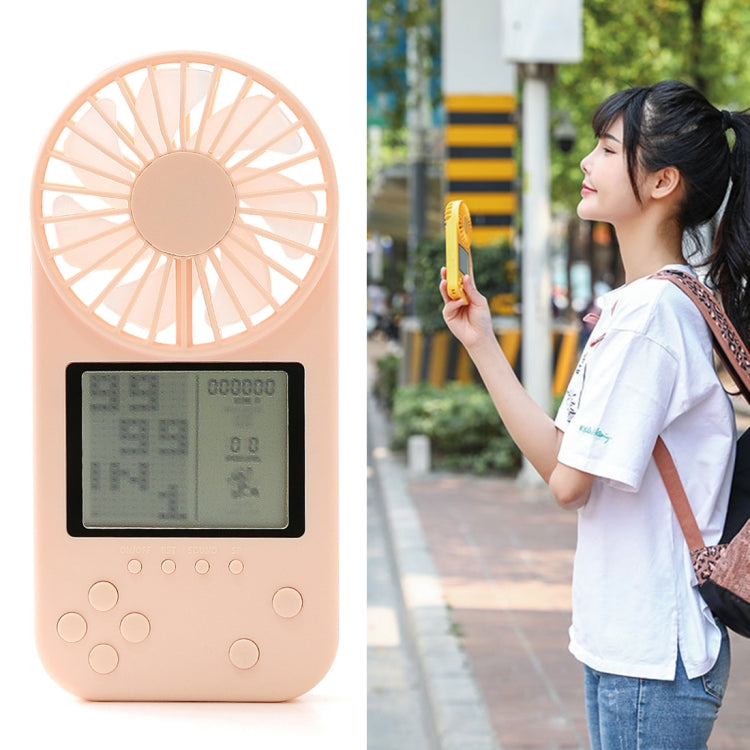 F2 Mini Handheld Game Electric Fan, with 3 Speed Control (Pink)