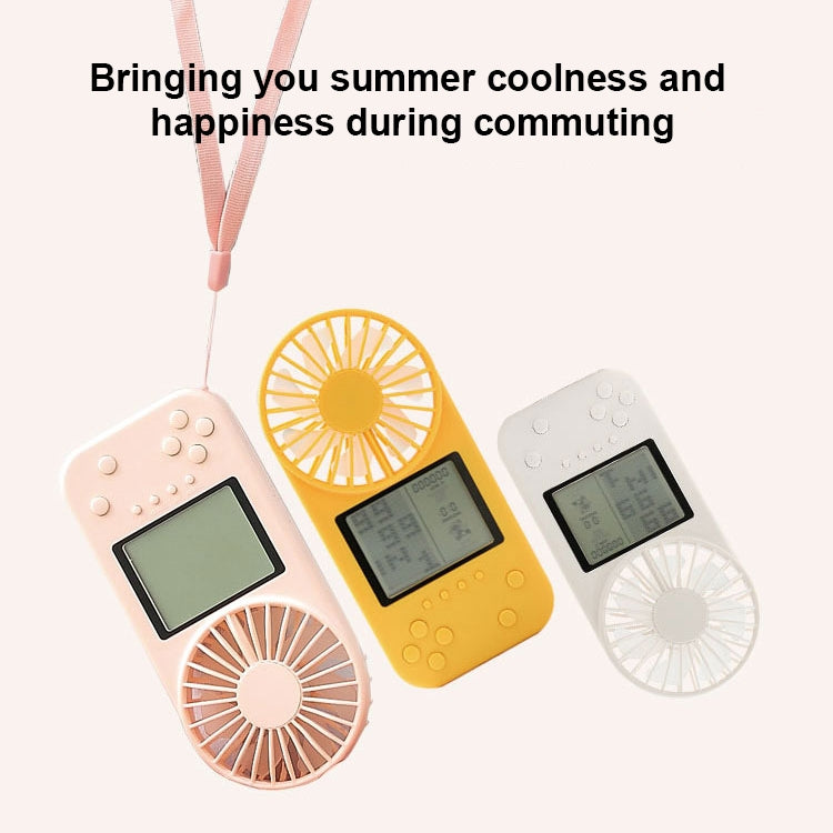 F2 Mini Handheld Game Electric Fan, with 3 Speed Control (Pink)