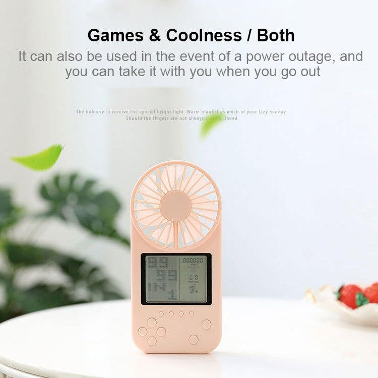 F2 Mini Handheld Game Electric Fan, with 3 Speed Control (Pink)