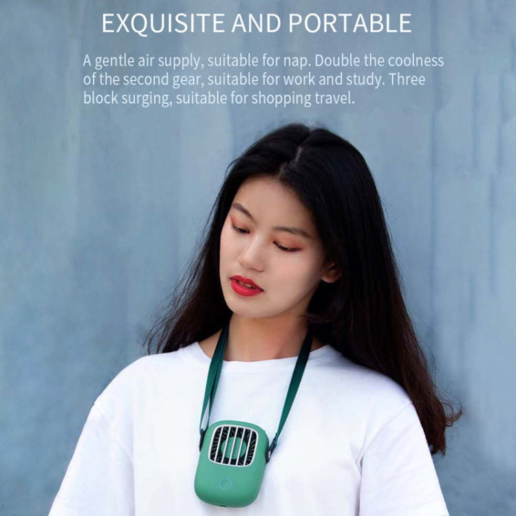 USB Charging Fan Portable Mini Hanging Neck Fan with 3 Speed Control