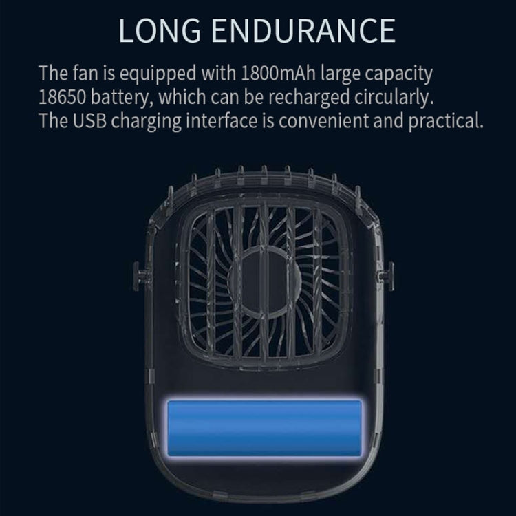 USB Charging Fan Portable Mini Hanging Neck Fan with 3 Speed Control