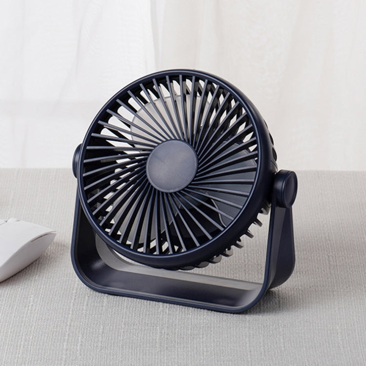 D605 Four Level Wind Speed Adjustable Portable Desktop Fan (Blue)