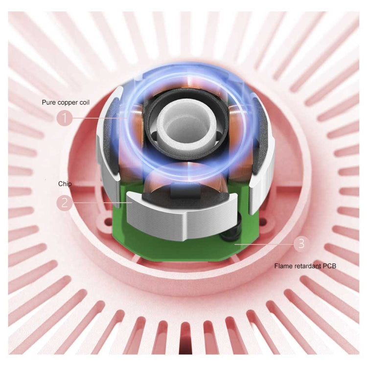D605 Four Level Wind Speed Adjustable Portable Desktop Fan (Blue)