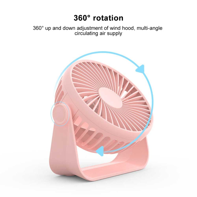 D605 Four Level Wind Speed Adjustable Portable Desktop Fan (Blue)