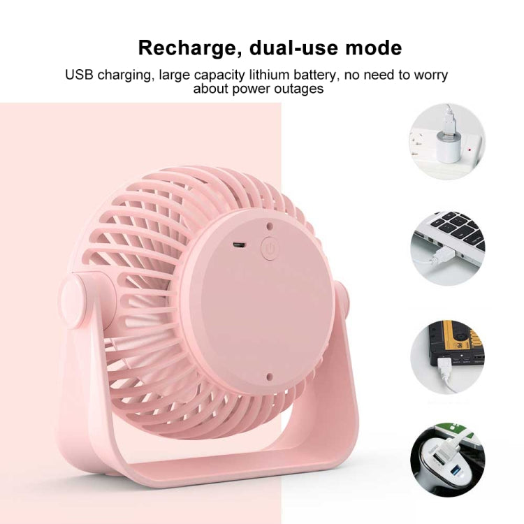 D605 Four Level Wind Speed Adjustable Portable Desktop Fan (Blue)